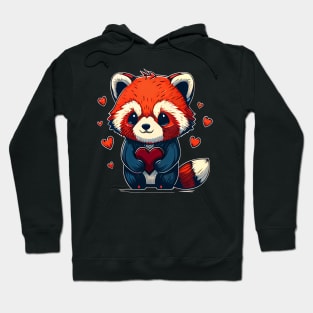 Valentine Red Panda Hoodie